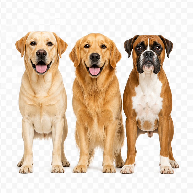 Labrador, Golden y Boxer