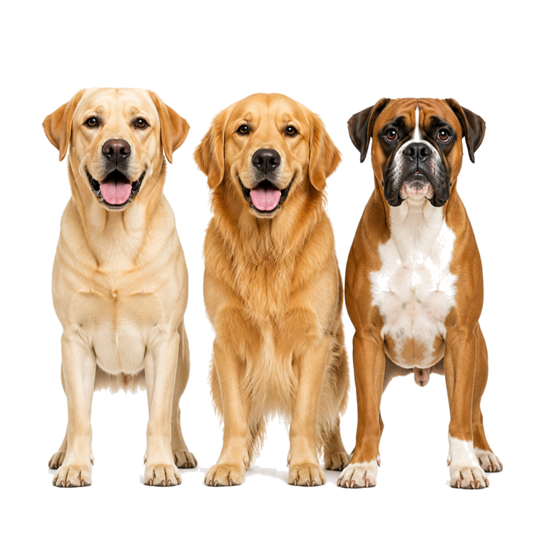 Labrador, Golden y Boxer