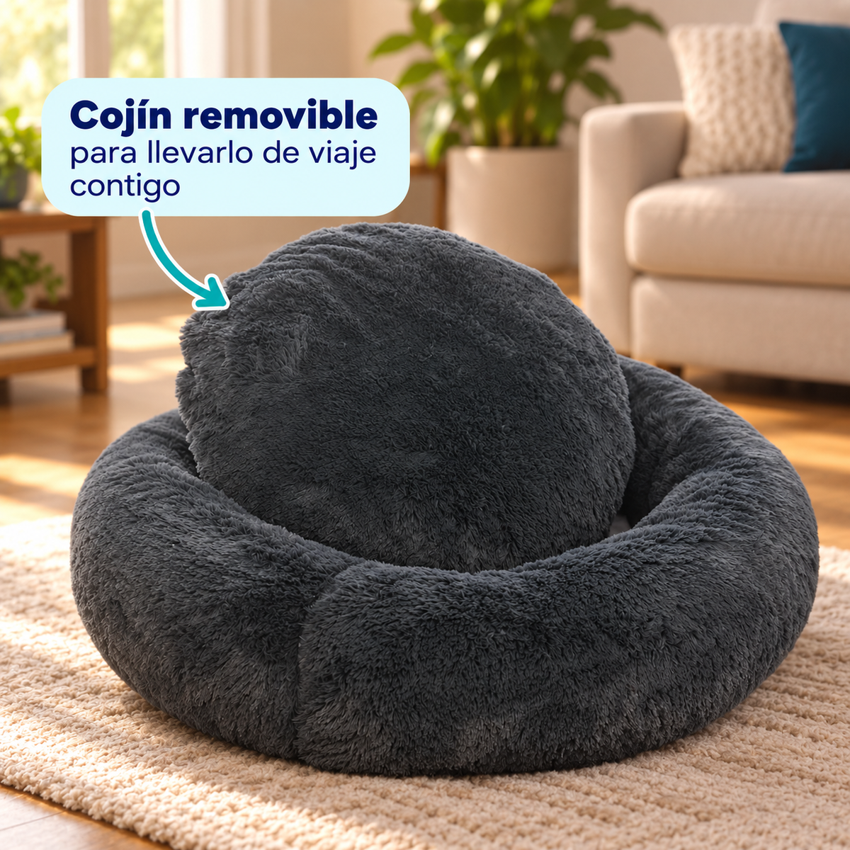 Camita Antiestrés, 4 usos en 1 con Memory Foam